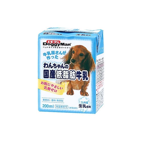 ドギーマン わんちゃんの国産低脂肪牛乳 (200mL) ドッグフード 犬用ミルク