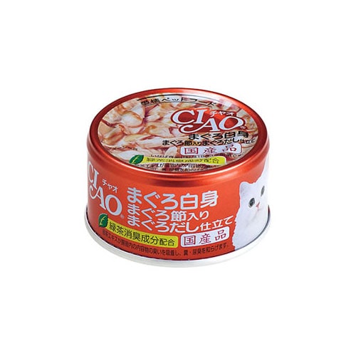 いなばペットフード　CIAO　チャオ　ホワイティ　まぐろ白身　まぐろ節入り　まぐろだし仕立て　(85g)　キャットフード　猫缶
