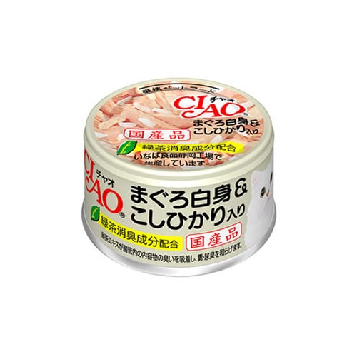 いなばペットフード　CIAO　チャオ　ホワイティ　まぐろ白身　こしひかり入り　(85g)　キャットフード　猫缶
