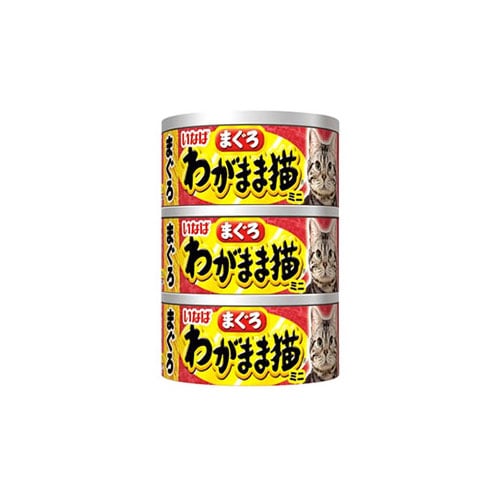 いなばペットフード わがまま猫 まぐろ ミニ まぐろ (60g×3缶) キャットフード 猫缶