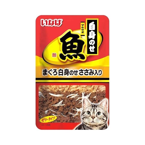 いなばペットフード マルウオ 白身のせパウチ まぐろ白身のせ ささみ入り (40g) キャットフード ウェット
