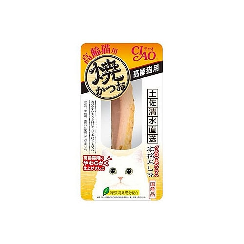 いなばペットフード　焼かつお　高齢猫用　本格だし味　(1本)　キャットフード　おやつ