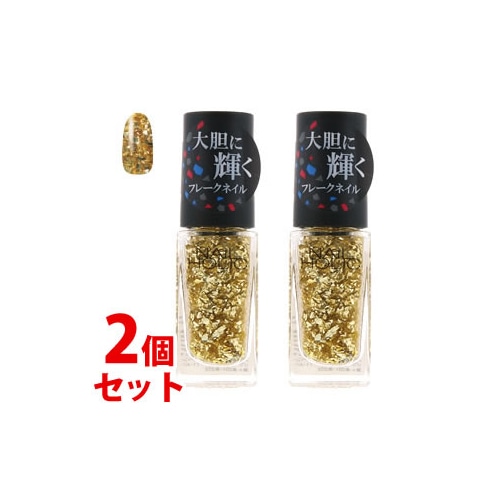 《セット販売》　コーセー　ネイルホリック　パーティーフレーク　GD027　(5mL)×2個セット　ネイルカラー　NAILHOLIC