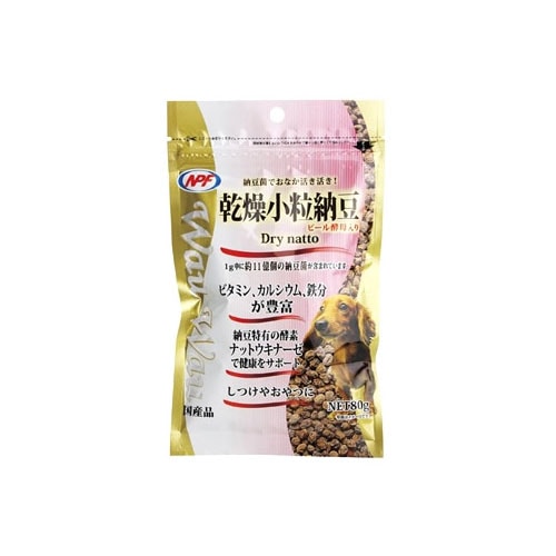 ナチュラルペットフーズ　WauWau　乾燥小粒納豆　(80g)　犬用　おやつ
