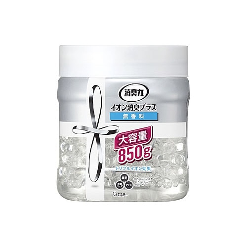 エステー　消臭力　クリアビーズ　イオン消臭プラス　大容量　無香料　本体　(850g)　部屋・トイレ用　消臭剤