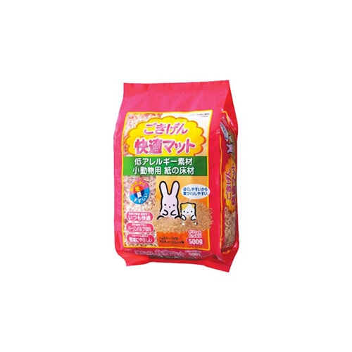 ジェックス　ごきげん快適マット　(500g)　小動物用　床材　バージンパルプ100%