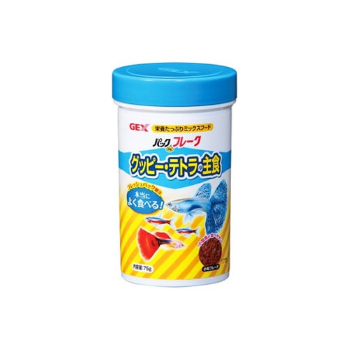 ジェックス　パックDEフレーク　グッピー・テトラの主食　(75g)　熱帯魚用エサ
