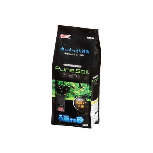 ジェックス　ピュアソイル　ブラック　(800g)　ソイルサンド　底砂　敷砂　観賞魚用品