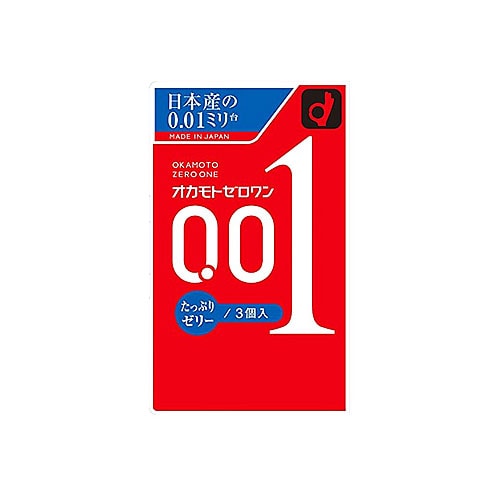 オカモト　オカモトゼロワン　たっぷりゼリー　(3個)　コンドーム　【管理医療機器】