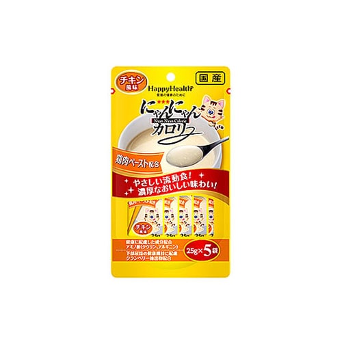 アースペット ハッピーヘルス にゃんにゃんカロリー チキン風味 (25g×5袋) リキッドタイプ キャットフード