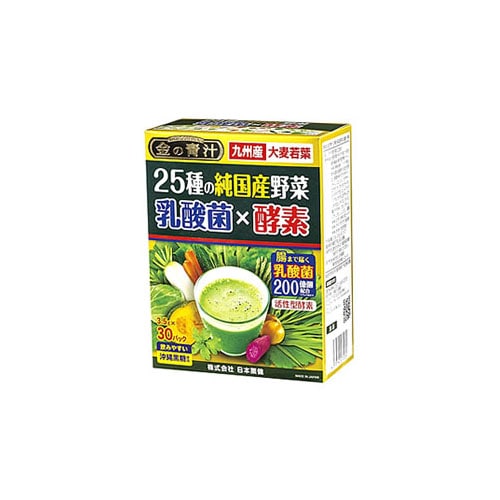 日本薬健　25種の純国産野菜　乳酸菌×酵素　(3.5g×30パック)　大麦若葉　青汁　※軽減税率対象商品