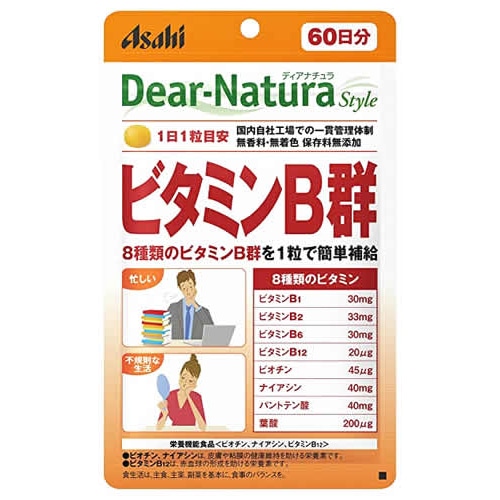 アサヒ ディアナチュラスタイル ビタミンB群 60日分 (60粒) 栄養機能食品　※軽減税率対象商品