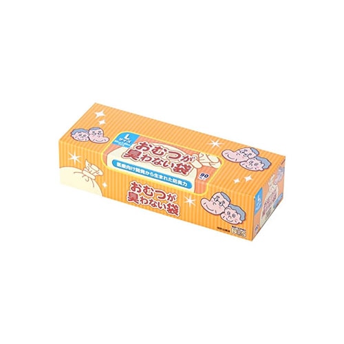 クリロン化成　驚異の防臭袋　BOS　ボス　おむつが臭わない袋　大人用　Lサイズ　(90枚入)　介護　おむつ　処理袋