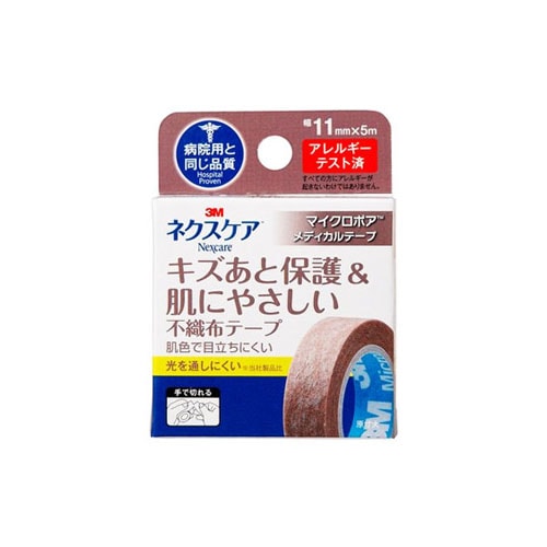 住友スリーエム　3M　ネクスケア　キズあと保護&肌にやさしい不織布テープ　11mm×5m　(1個)　サージカルテープ