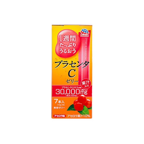 アース製薬　1週間たっぷりうるおう　プラセンタC　ゼリー　アセロラ味　(10g×7本)　美容ゼリー　※軽減税率対象商品