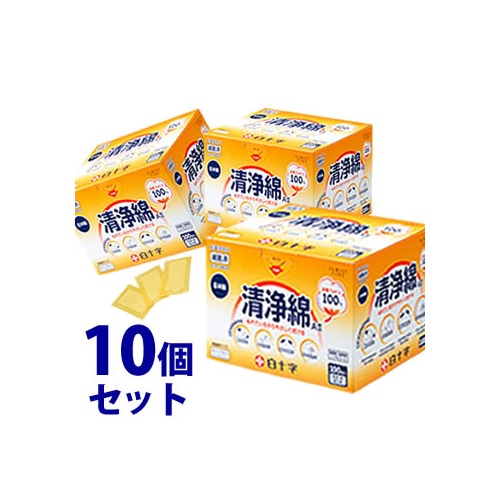 《セット販売》　白十字　ファミリーケア　FC　清浄綿　A2　AII　(100包入)×10個セット　滅菌済　天然コットン100%　【医薬部外品】