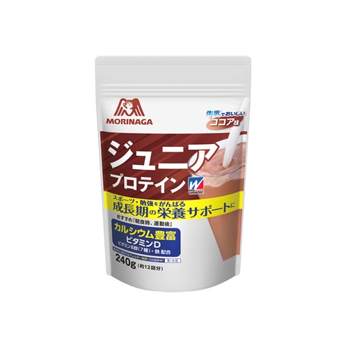 森永製菓 ウイダー ジュニアプロテイン ココア味 (240g) 約12回分 プロテインパウダー　※軽減税率対象商品