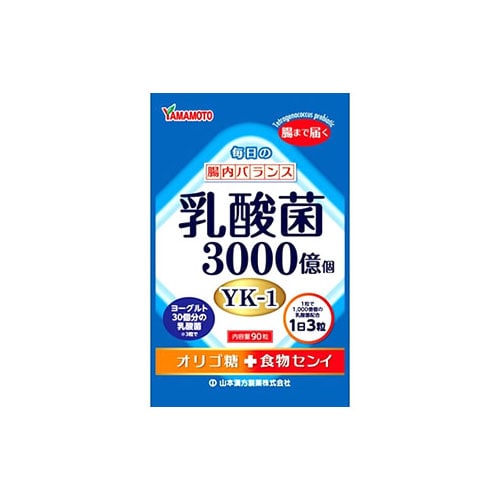 山本漢方　毎日の腸内バランス　乳酸菌粒　(90粒)　乳酸菌　サプリメント　※軽減税率対象商品