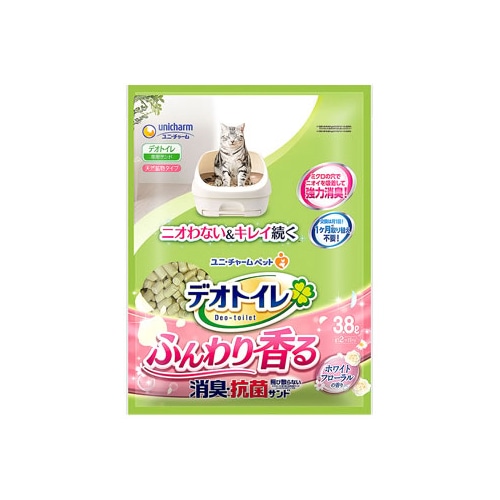 ユニチャーム ペットケア デオトイレ ふんわり香る消臭・抗菌サンド ホワイトフローラルの香り (3.8L) 猫用トイレ砂 猫砂