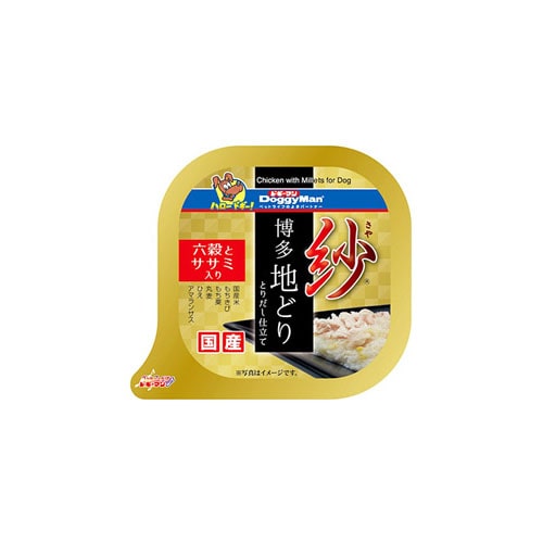 ドギーマン　紗　博多地どり　六穀とササミ入り　(100g)　ドッグフード　ウェット