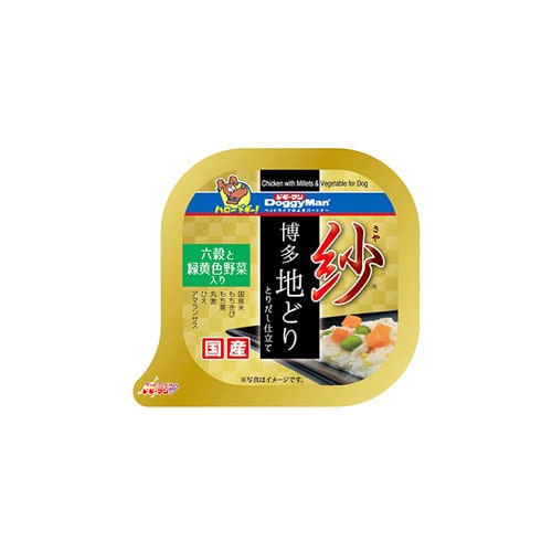 ドギーマン　紗　博多地どり　六穀と緑黄色野菜入り　(100g)　ドッグフード　ウェット