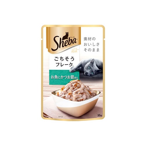 マースジャパン シーバ リッチ ごちそうフレーク お魚にかつお節添え (35g) キャットフード ウェット