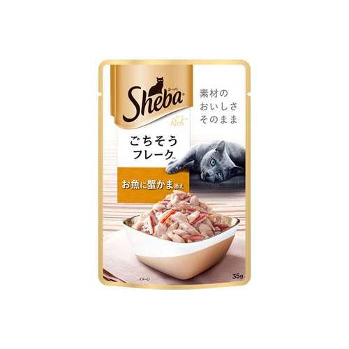 マースジャパン シーバ リッチ ごちそうフレーク お魚に蟹かま添え (35g) キャットフード ウェット