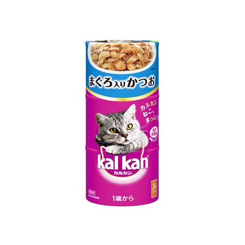 マースジャパン カルカン ハンディ缶 1歳から まぐろ入りかつお (160g×3缶) キャットフード ウェット 猫缶