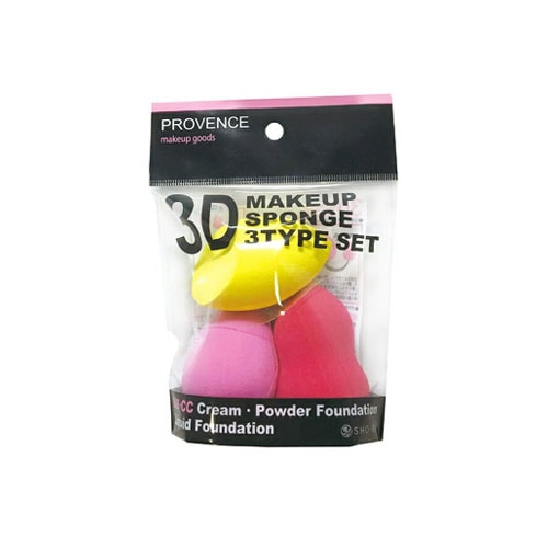 SHO-BI 3Dメイクアップスポンジ (3個) メイクスポンジ 化粧小物