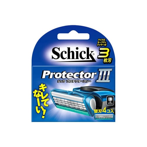 シック プロテクタースリー 替刃 (4個) カミソリ 髭剃り 3枚刃