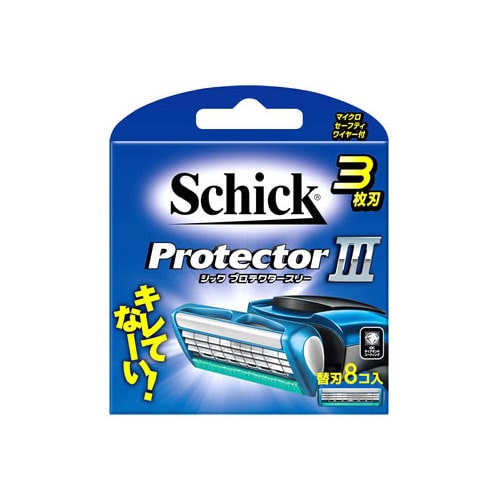 シック プロテクタースリー 替刃 (8個) カミソリ 髭剃り 3枚刃