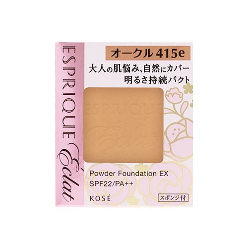 コーセー　エスプリーク　エクラ　明るさ持続　パクト　EX　レフィル　オークル　OC415e　(9.3g)　SPF22　PA++　ファンデーション　ESPRIQUE　eclat