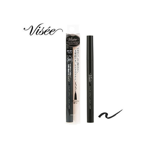 コーセー　ヴィセ　リシェ　カラーインパクト　リキッドライナー　BK001　ブラック　(0.4mL)　アイライナー　VISEE