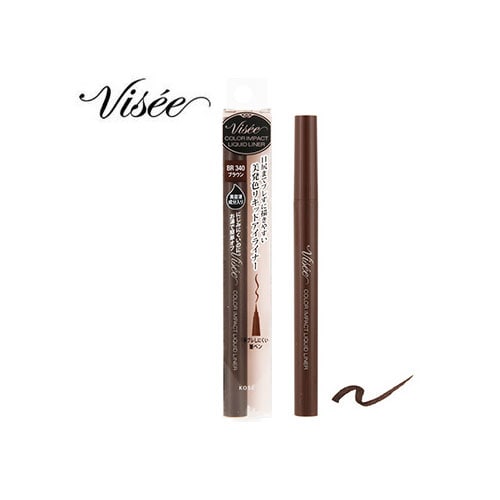コーセー　ヴィセ　リシェ　カラーインパクト　リキッドライナー　BR340　ブラウン　(0.4mL)　アイライナー　VISEE