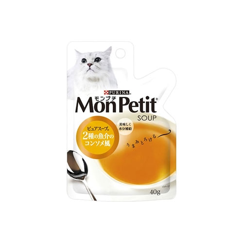ネスレ ピュリナ モンプチ スープ ピュアスープ 2種の魚介のコンソメ風 (40g) キャットフード