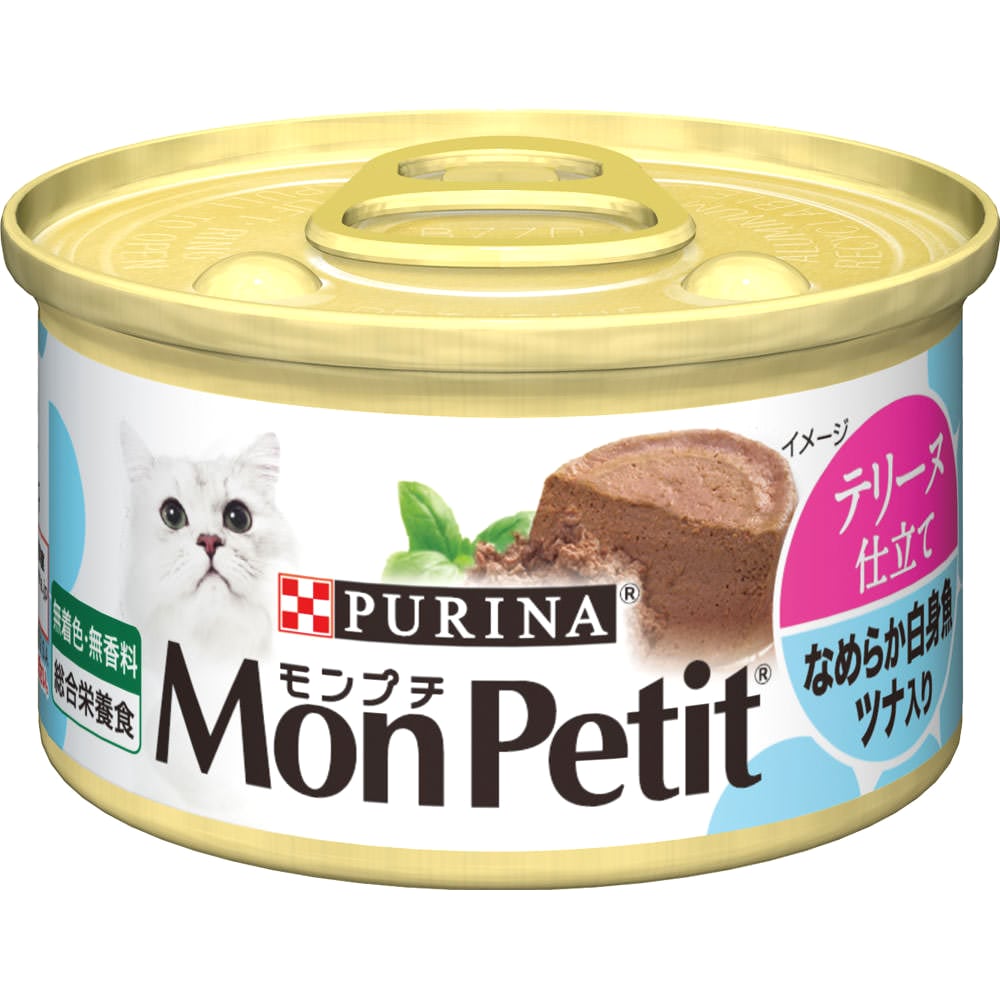 ネスレ ピュリナ モンプチ 缶 テリーヌ仕立て なめらか白身魚 ツナ入り (85g) キャットフード