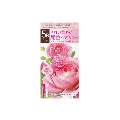 カネボウ エビータ トリートメントヘアカラー 5B ブラウン (1セット) 白髪用 【医薬部外品】