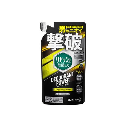 花王 リセッシュ 除菌EX デオドラントパワー スプラッシュシトラスの香り つめかえ用 (310mL) 詰め替え用 衣類・布製品・空間用消臭剤