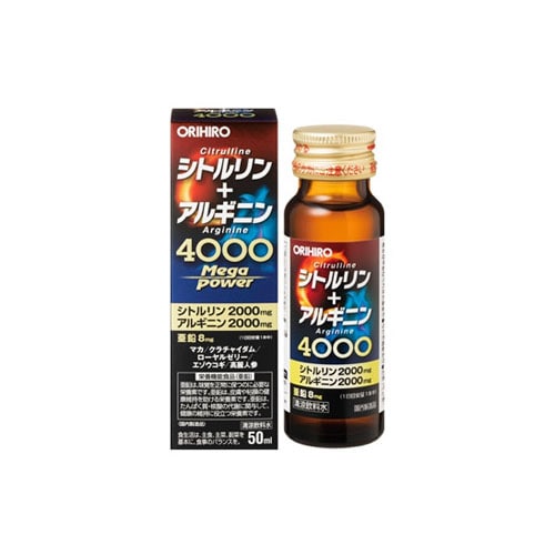 オリヒロ　シトルリン+アルギニン　Mega　Power　4000　(50mL)　栄養機能食品　亜鉛　※軽減税率対象商品