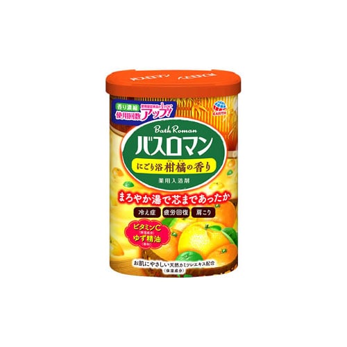 アース製薬 バスロマン にごり浴 柑橘の香り (600g) 入浴剤 【医薬部外品】