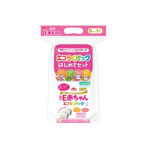 森永 E赤ちゃん エコらくパック はじめてセット 0ヵ月~1歳頃まで (400g×2袋入) 森永乳業 粉ミルク ※軽減税率対象商品