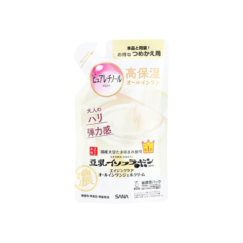 ノエビア サナ なめらか本舗 リンクルジェルクリーム N つめかえ用 (100g) 詰め替え用 豆乳イソフラボン含有 エイジングケア オールインワンジェル