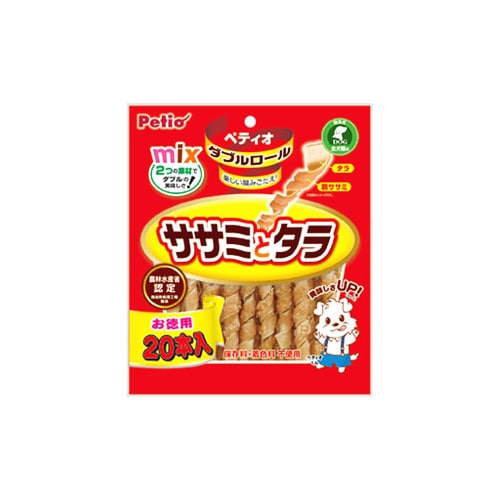 ペティオ ダブルロール ササミとタラ (20本) 犬用おやつ ドッグフード