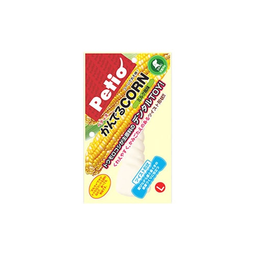 ペティオ かんでるコーン ツイスト ミルク風味 L 大型犬用 (1個) 犬用おもちゃ デンタルケア