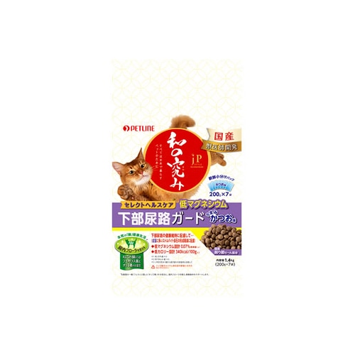 ペットライン JPスタイル 和の究み セレクトヘルスケア 下部尿路ガード 低マグネシウム (1.4kg) キャットフード 総合栄養食