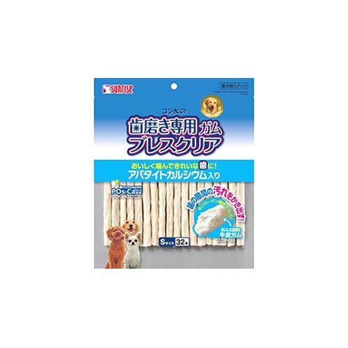 マルカン サンライズ ゴン太の歯磨き専用ガム ブレスクリア アパタイトカルシウム入り S (32本) ドッグフード　犬用おやつ
