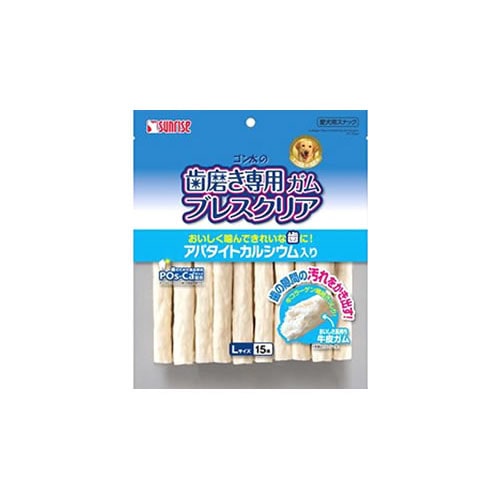 マルカン サンライズ ゴン太の歯磨き専用ガム ブレスクリア アパタイトカルシウム入り L (15本) ドッグフード 犬用おやつ