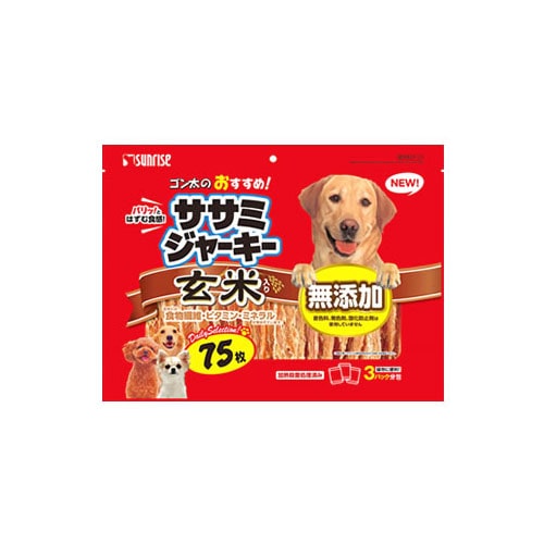 マルカン サンライズ ゴン太のおすすめササミジャーキー 玄米入り (75枚) 犬用おやつ ドッグフード