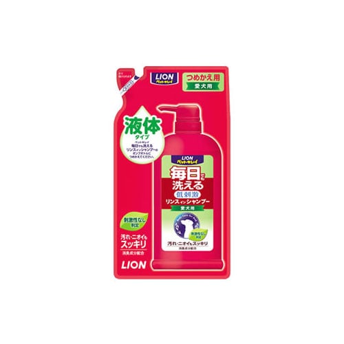ライオン ペットキレイ 毎日でも洗えるリンスインシャンプー 愛犬用 つめかえ用 (400mL) 詰め替え用