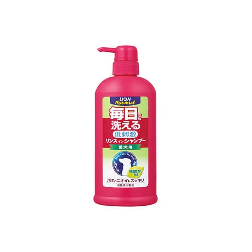 ライオン ペットキレイ 毎日でも洗えるリンスインシャンプー 愛犬用 ポンプ (550mL) ペット用シャンプー